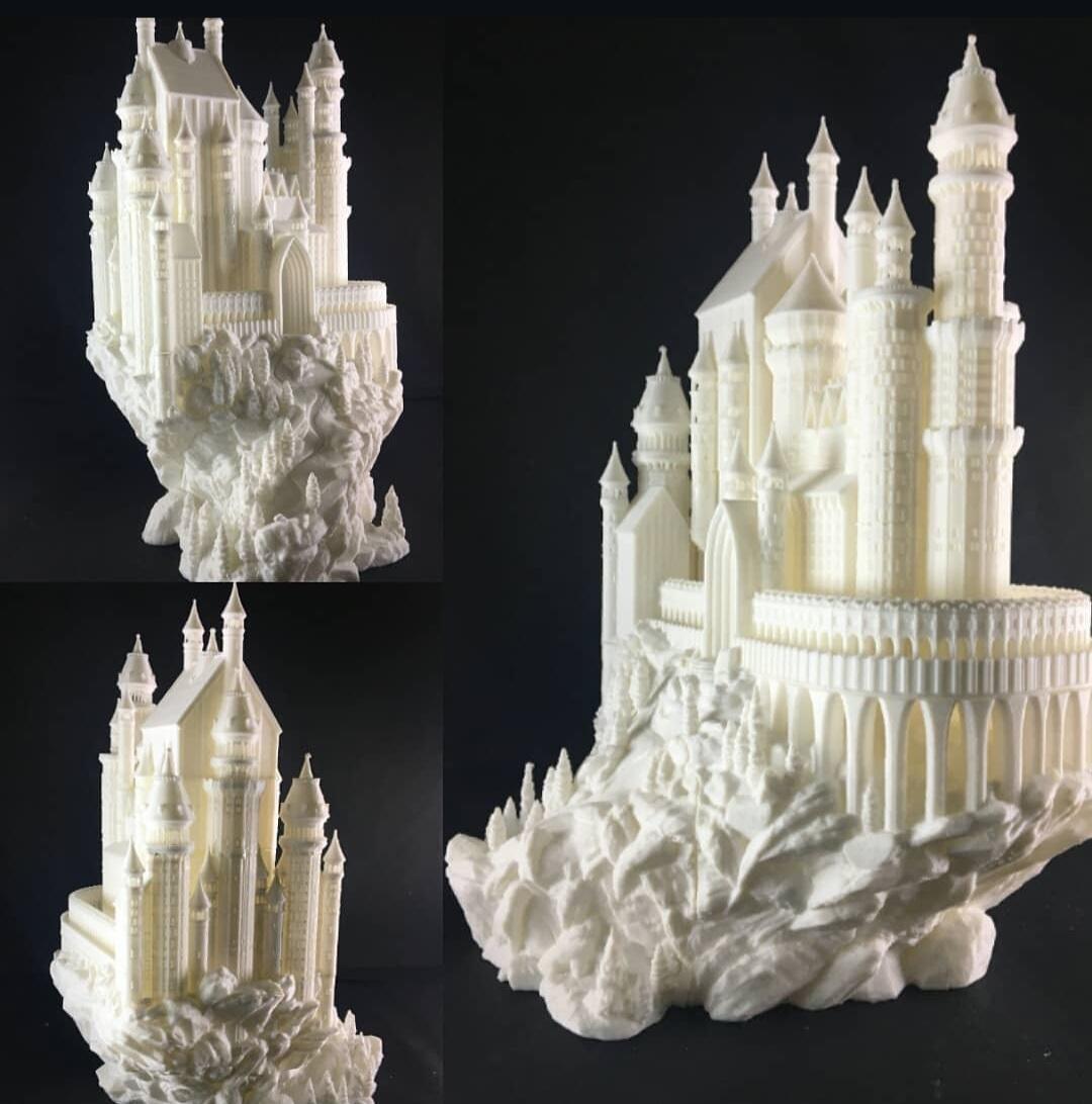3D printed castle model